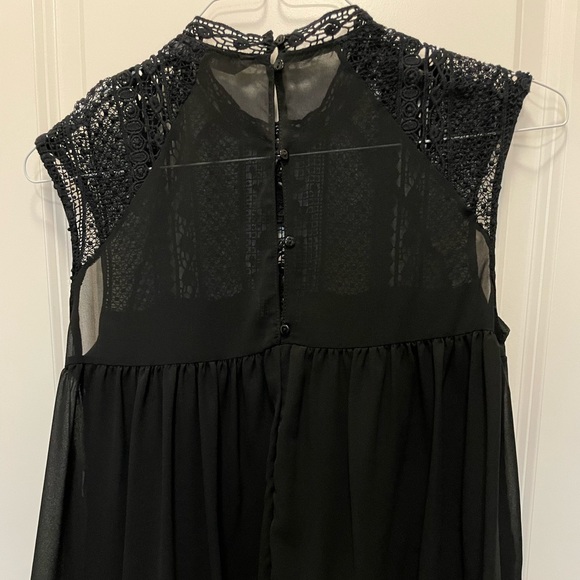 Trafaluc Zara Black Lace Top - Picture 3 of 5